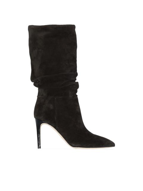 slouchy suede 85mm ankle boots