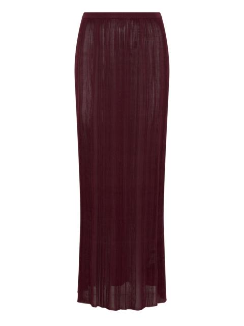 GABRIELA HEARST Daniella Knit Maxi Skirt in Bordeaux Silk