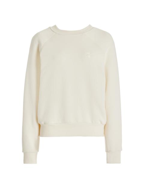 ÉTERNE Raglan Cotton Modal Sweatshirt white