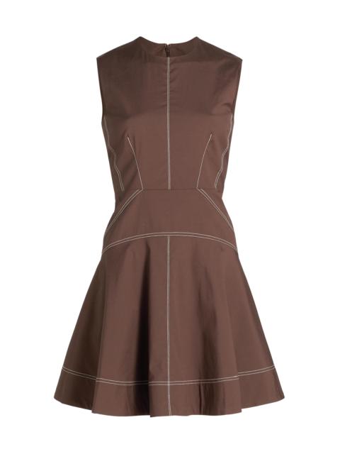 VERONICA BEARD Women's Karrigan Cotton Minidress - Dark Mocha