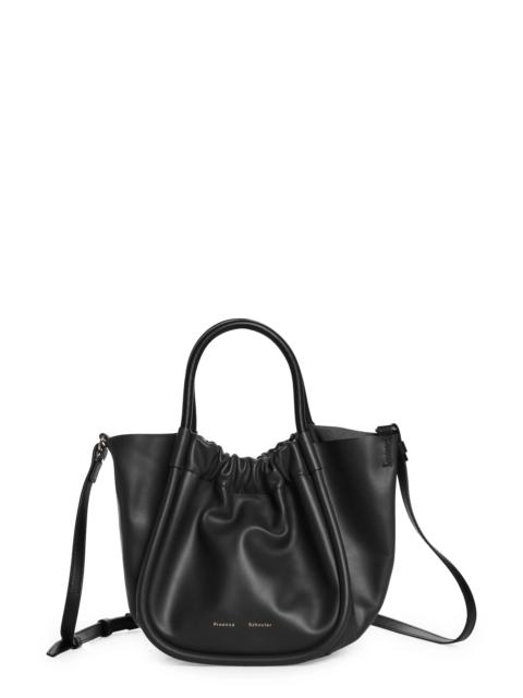 Small Ruched Leather Crossbody Tote