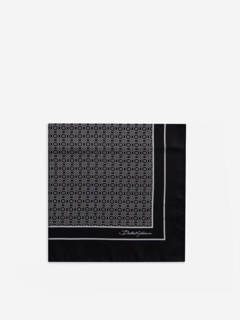 Dolce & Gabbana Pocket square in tie print silk
