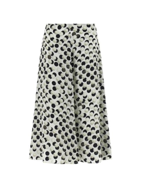 FENDI jacquard polka-dot midi skirt