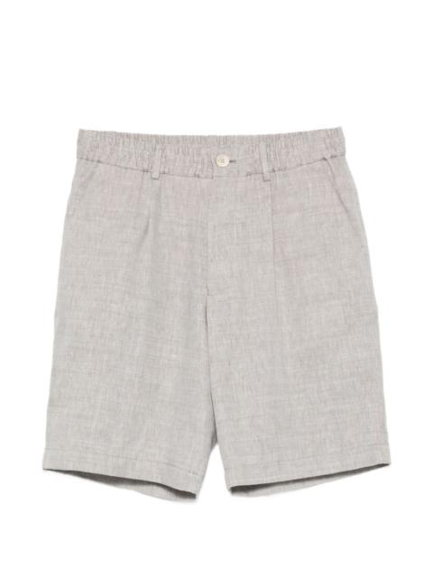 Brunello Cucinelli herringbone pleated shorts