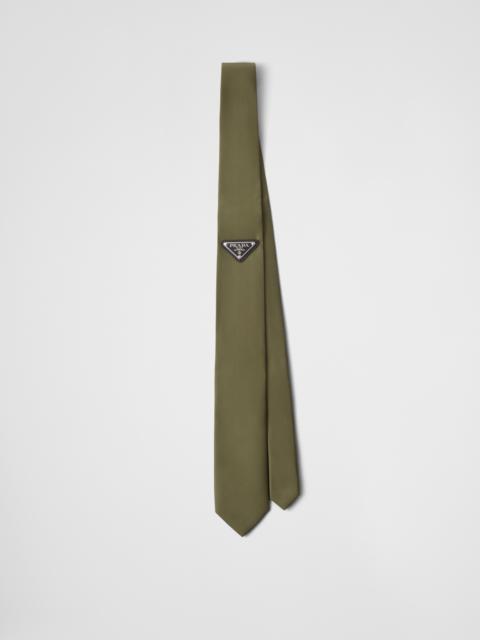 Re-Nylon gabardine tie