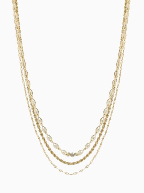 EMPORIO ARMANI Gold-Tone Brass Multi-Strand Necklace