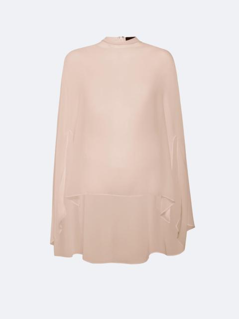 LAPOINTE Lightweight Georgette Oversized Cape Tee