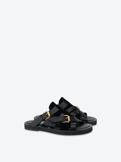 Moschino DOUBLE BUCKLE SANDALS