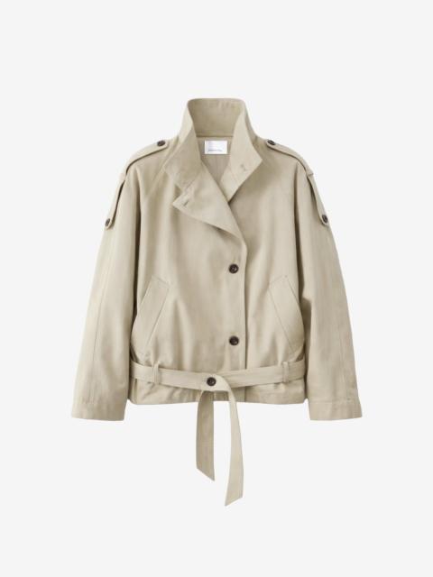 The Frankie Shop Vallby Belted Short Trench - Beige
