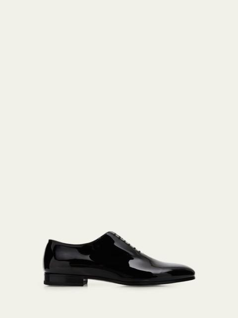 FERRAGAMO Men's Astro Francesina Patent Leather Oxfords