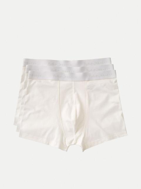 Nudie Jeans Boxer Briefs 3-Pack Offwhite