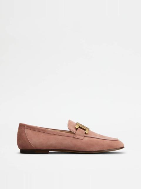 Tod's KATE LOAFERS IN SUEDE - PINK