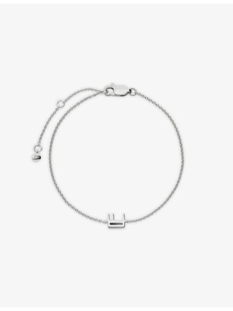 MONICA VINADER Initial E 925 Sterling Silver Chain Bracelet