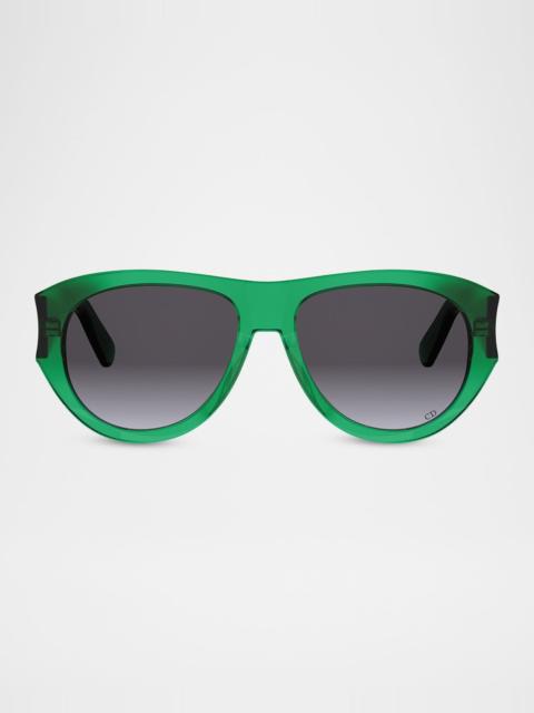 Dior DiorGlow A1I 55mm Pilot Sunglasses