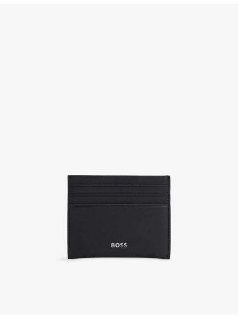 BOSS Logo Leather Card Holder