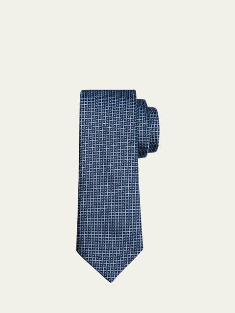 GIORGIO ARMANI Men's Micro-Square Silk Tie