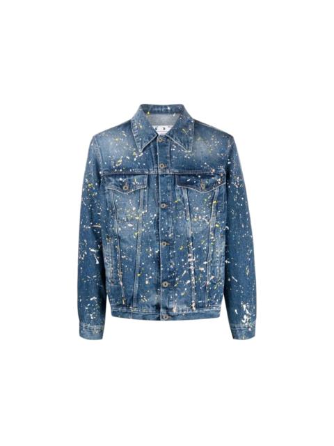 Off-White OFF-WHITE Paint Splatter Skate Fit Jacket Blue