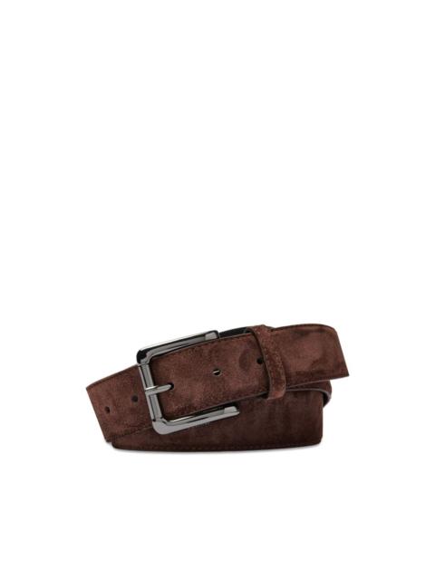 LANCEL adjustable suede belt