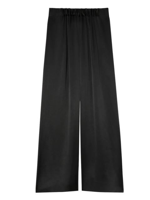 LIBEROWE BLACK SILK PALAZZO TROUSERS