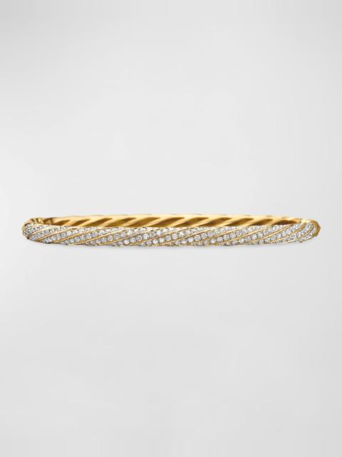 DAVID YURMAN Cable Edge Bracelet with Diamonds in 18K Gold, 4mm