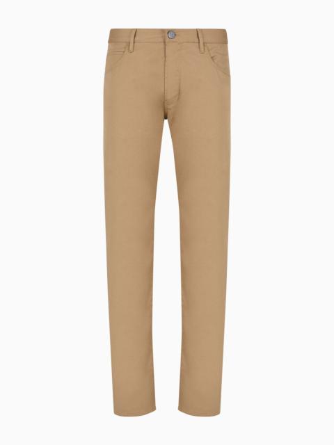 GIORGIO ARMANI Regular-fit, five-pocket trousers in stretch cotton