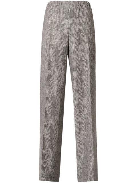 EMPORIO ARMANI elasticated-waistband herringbone shorts