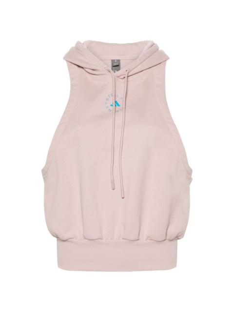 adidas logo-print sleeveless hoodie