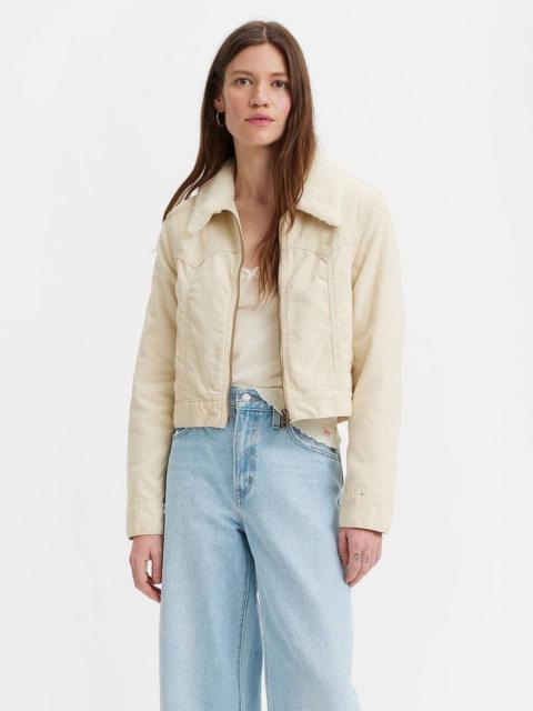 SLIM SHERPA CORDUROY TRUCKER JACKET