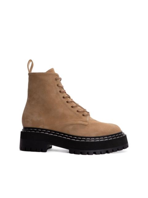 suede lace-up boots