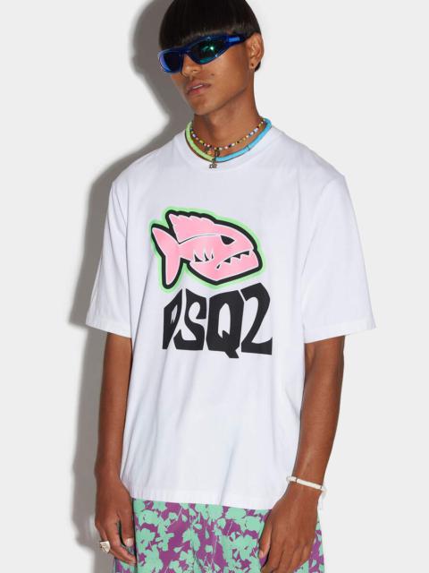 DSQ2 FISH SKATER T-SHIRT