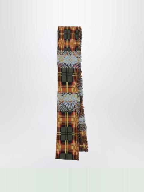 Dries Van Noten Patchwork scarf in wool and alpaca blend