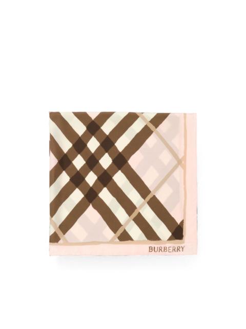 Burberry watercolour Check silk scarf