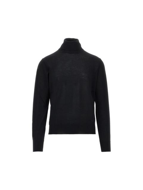 EMPORIO ARMANI VIRGIN WOOL TURTLENECK WITH EAGLE EMBROIDERY