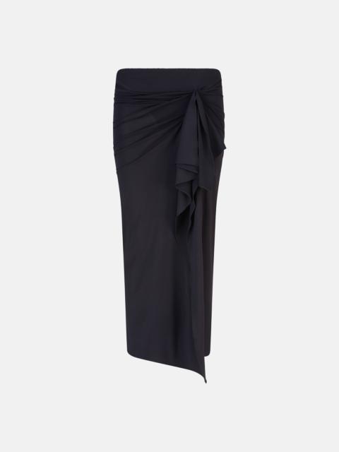 THE ATTICO BLACK MIDI SKIRT