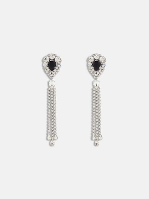 Alessandra Rich CRYSTAL EARRINGS WITH FRINGES