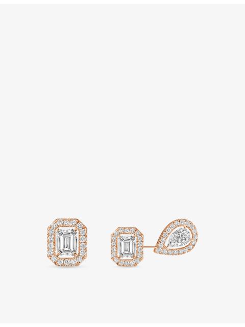 MESSIKA My Twin Three-set 18ct Gold And 0.44ct Diamond Stud Earrings