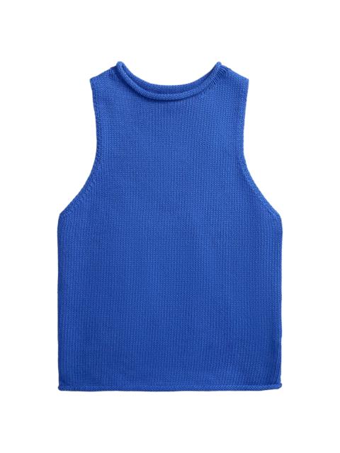 Polo Ralph Lauren Women's Sleeveless Linen-Blend Sweater Tank - Gala Blue