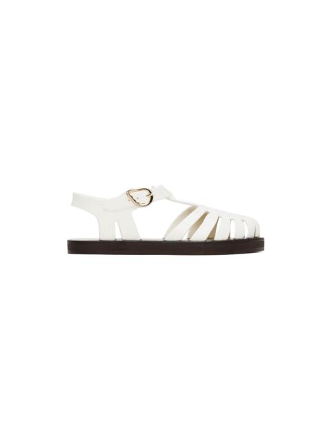 ANCIENT GREEK SANDALS White Homeria Jelly Sandals