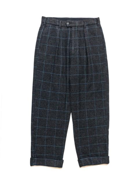 Engineered Garments Carlyle Pant Charcoal/Light Blue Wool Poly Windowpane
