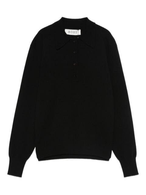 RÓHE knitted polo top