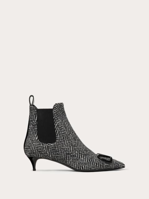 Valentino VLOGO Chevron Fabric Ankle Boot 40 mm