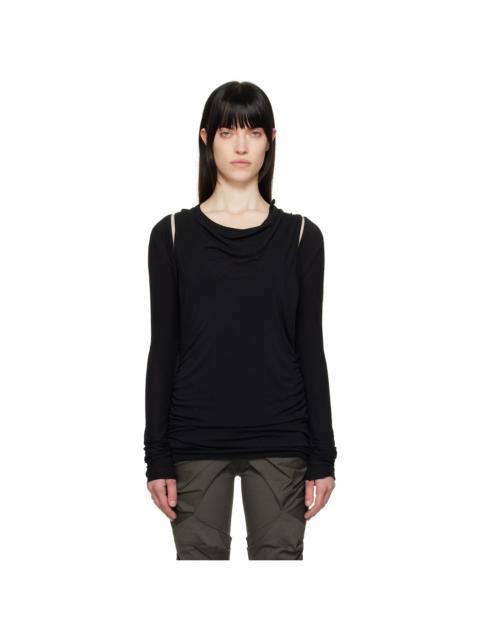 OPEN YY Black Convertible Bolero T-shirt