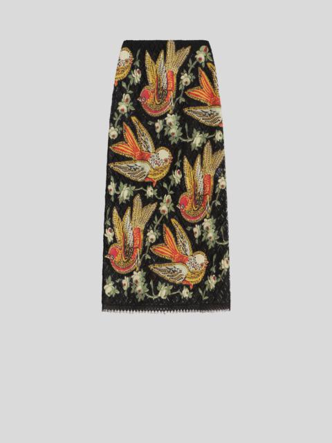 Etro PENCIL SKIRT IN LACE WITH INTARSIA