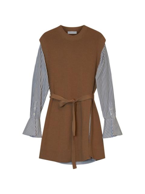 Shai layered belted minidress