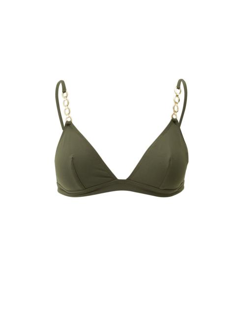 MELISSA ODABASH MEXICO OLIVE BIKINI TOP