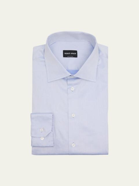 GIORGIO ARMANI Men's Cotton Twill Dress Shirt