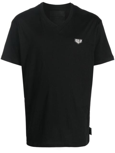 PHILIPP PLEIN logo-plaque V-neck T-shirt