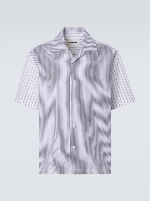 Jil Sander Striped cotton bowling shirt