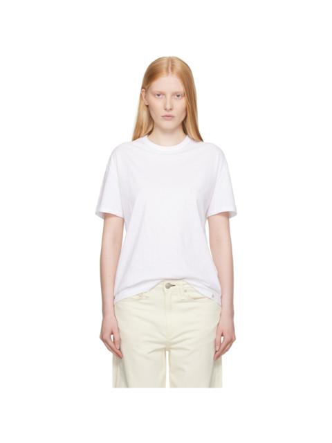 rag & bone White Mini Slub Boyfriend T-shirt