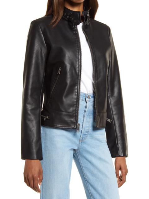 Women's Faux Leather Racer Jacket